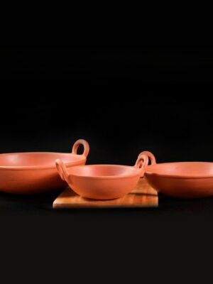 Clay Bandli with handle (Set of 3)