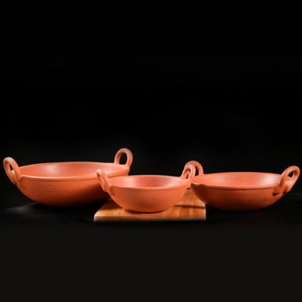 Clay Bandli with handle (Set of 3)
