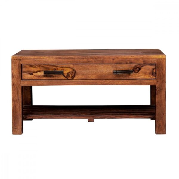 Briggs Coffee Table with Storage drawer in Honey Finish