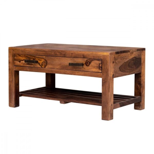 Briggs Coffee Table with Storage drawer in Honey Finish - Image 5