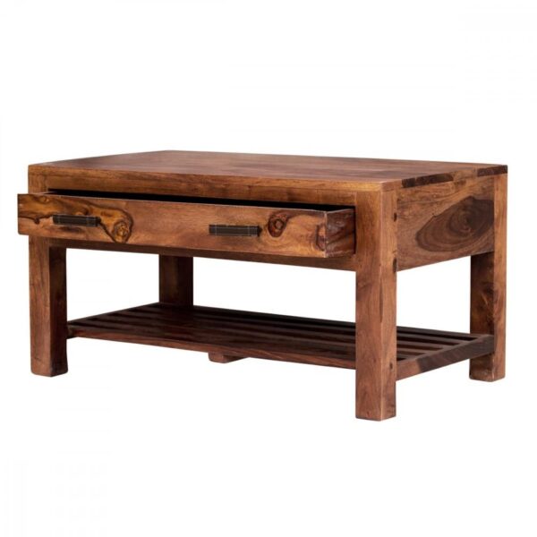 Briggs Coffee Table with Storage drawer in Honey Finish - Image 3