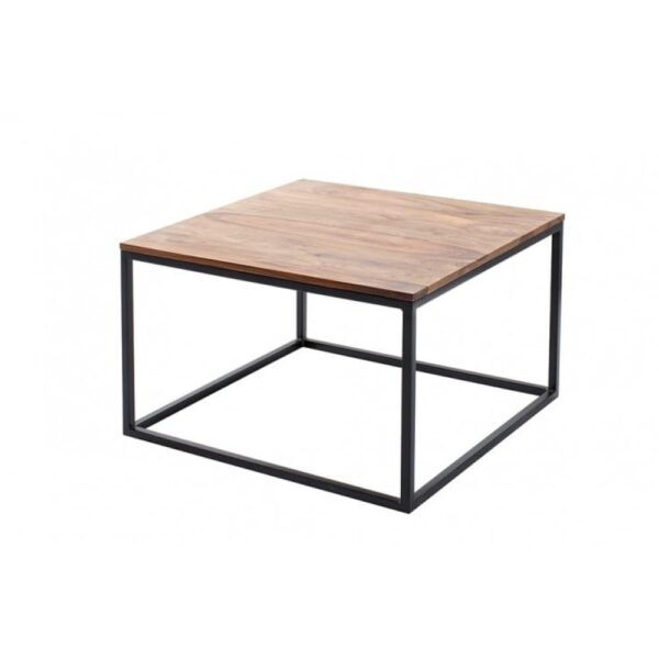 Brisbane Coffee Table with Metal Base Sheesham Wood Top - Image 2