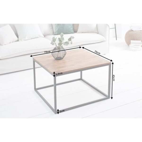 Brisbane Coffee Table with Metal Base Sheesham Wood Top - Image 3