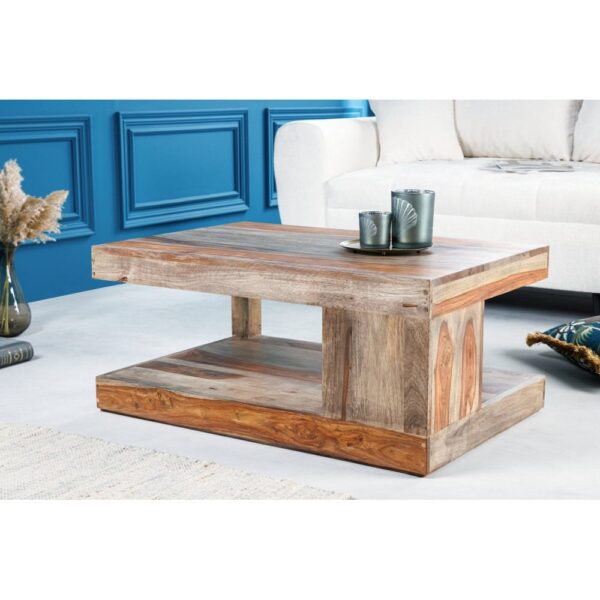 Sheesham Wood Flyer Coffee Table | Center Table - Image 4