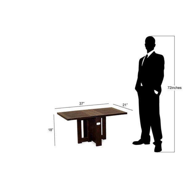 Foldable Coffee Table (Walnut Finish) - Image 4
