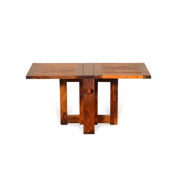 Foldable Coffee Table (Honey Finish) - Image 4