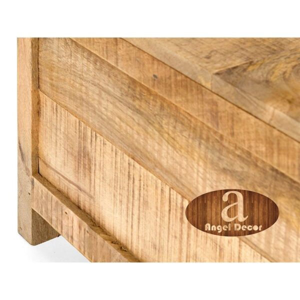 Epsilon Coffee table & TV Unit Rough Mango Natural Finish - Image 2