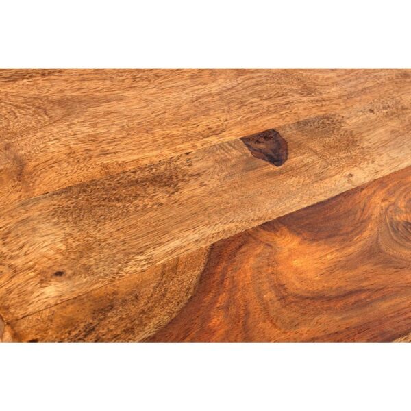Solid Sheesham Wood Cubic End Table (Honey) - Image 2
