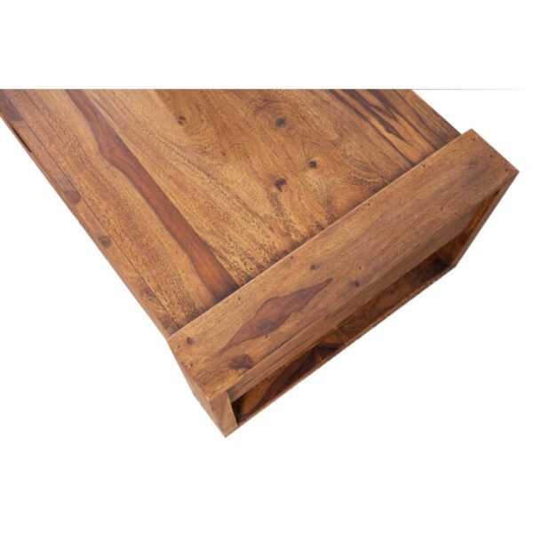 Riverton Solid Sheesham Wood Coffee table with drawer in Honey Finish - Image 4