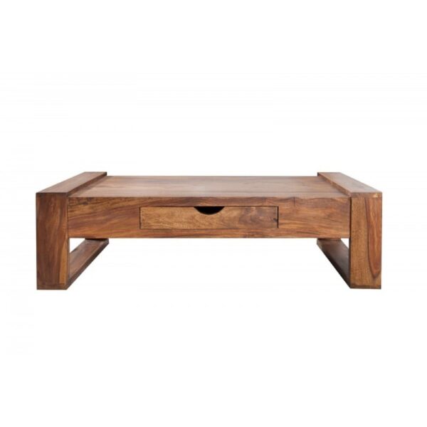 Riverton Solid Sheesham Wood Coffee table with drawer in Honey Finish - Image 6