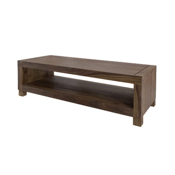 Providence Solid Sheesham Wood Tv unit | Coffee table in Walnut Finish - Image 3