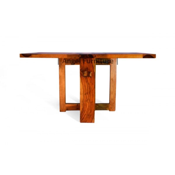 Foldable Coffee Table (Honey Finish) Plain Top - Image 2
