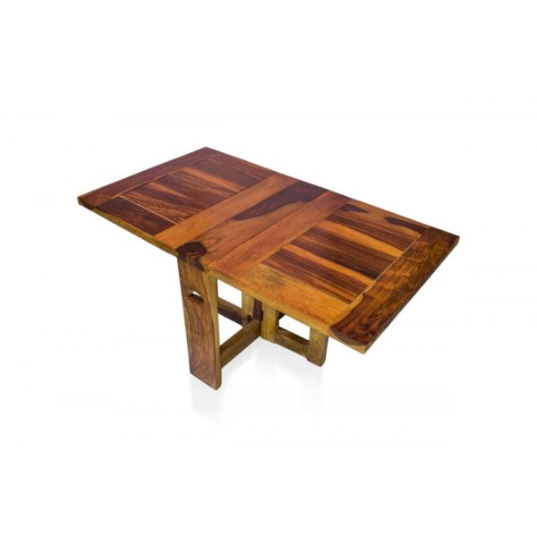Foldable Coffee Table (Honey Finish) Plain Top - Image 4
