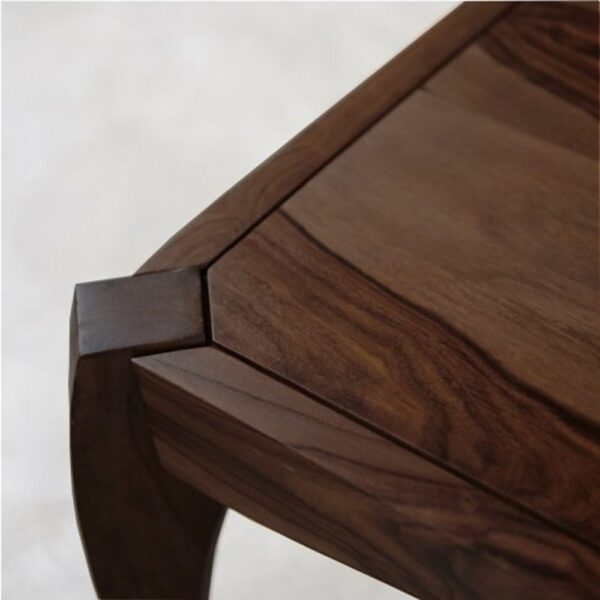 Sheesham Wood Coffee Table Lunar Design (Walnut Finish) - Image 5