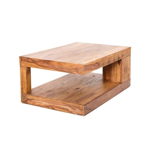 Sheesham Wood Flyer Coffee Table Center Table (Honey Finish) - Image 4