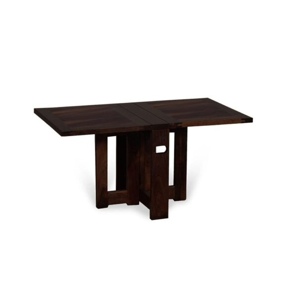 Foldable Coffee Table (Walnut Finish) Plain Top - Image 3