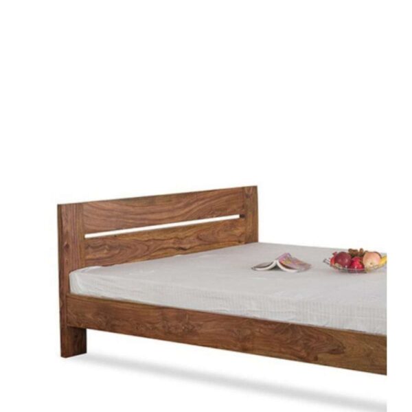 Mayfield Sheesham Wood Queen Size Platform Non Storage Bed (Honey) - Image 3