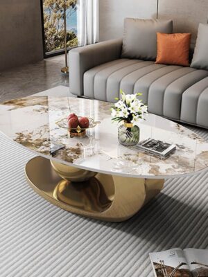Modern Marble Coffee Table Gold